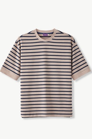 리얼 오버사이즈 반팔 티셔츠 베이지 (오버핏)_STSVB61OTD