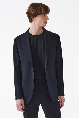 폴리 셋업 자켓_네이비 (슬렌더핏) _SEJUB01CSN