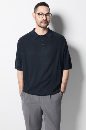 강연소재 라글란 반팔 니트_다크 네이비 (오버핏)_CKTVB04NS7