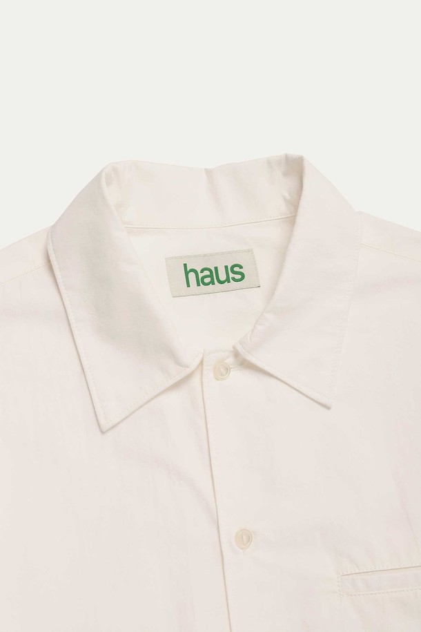 haus - 긴팔셔츠 - 빌리지 립 셔츠 화이트