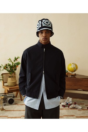 [이탈리아 소재] 까노니꼬 해링턴 울 자켓 네이비