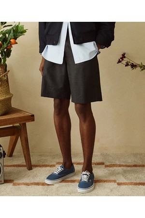 [이탈리아 소재] 까노니꼬 트로피컬 울 하프팬츠 그레이