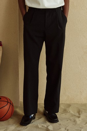 [이탈리아 소재] 까노니꼬 컴포트 울 슬랙스 블랙