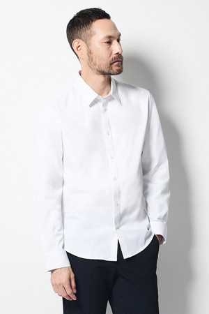 [코디갤러리 by STCO]코튼 스트레치 에센셜 셔츠_화이트 (슬림핏)_CDSWZ01BSW