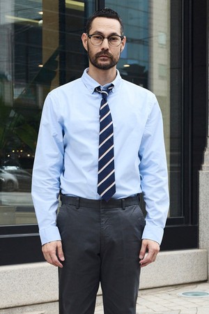 [DIEMS by STCO]Compact Stretch Oxford Shirts_라이트 블루 (이지핏)_DDSVCB4ESL