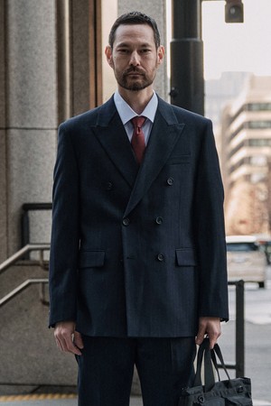 WOOL 50% 투톤 컴포트 더블 수트 자켓_네이비 (클래식핏)_SSJWA62DTN