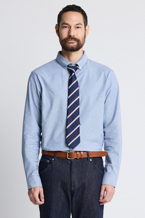Compact Stretch Oxford Shirts_블루 (레귤러핏)_DDSWZ02ESL