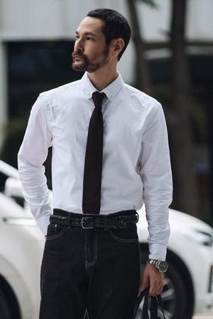 [DIEMS by STCO]Compact Stretch Oxford Shirts_화이트 (이지핏)_DDSWZ01ESW