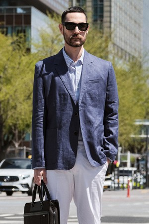 [DIEMS by STCO]린넨 프리미엄 자켓_블루 (클래식핏)_DJAWB10CSL