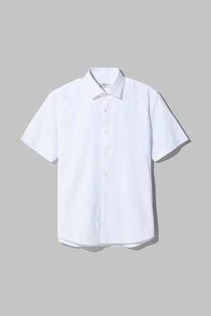 뽀송 쿨맥스 반팔 셔츠_화이트 (슬림핏)_SDSWB09SSW