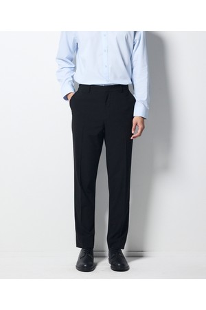 쿨맥스 에센셜 슬랙스_ 블랙 (테이퍼드핏)_SPAWB01TSB