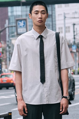 컴포트 모던워크 반팔 셔츠_라이트 그레이 (오버핏)_SDSVB61OS0
