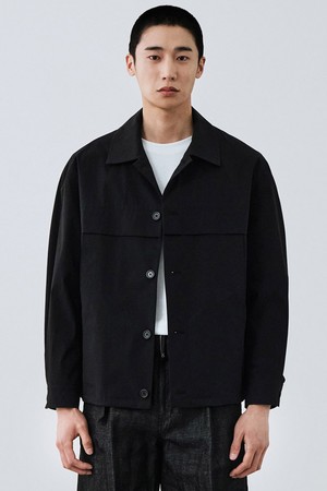 스트레치 트러커 점퍼 블랙 (오버핏)_SJPVB51OSB