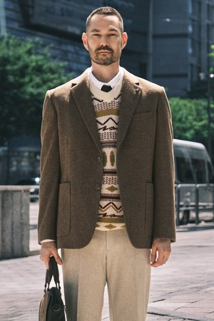 [DIEMS by STCO] 울 하운드투스 자켓_브라운 (클래식핏)_DJAWD02CCH