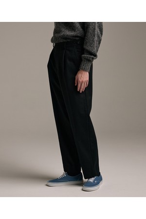 비슈 울 플란넬 팬츠 (블랙)_0PAWD04GSB