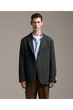 해리스트위드 자켓_네이비_0JAWD01GHN