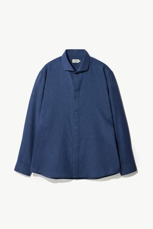 린넨 혼방 솔리드 셔츠_블루 (클래식핏)_SDSXA59CSL