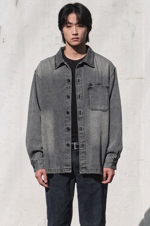 헤비 데님 셔켓_그레이 (오버핏)_DDSXA62ESG