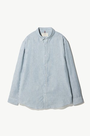 스트라이프 린넨혼방 긴팔 셔츠_블루 (이지핏)_DDSXA05CTL