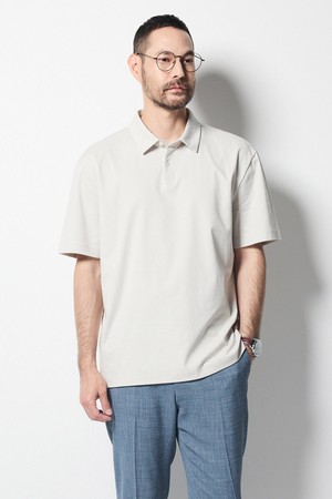 Supima 코튼 카라 반팔 티셔츠_베이지 (세미오버핏)_STSWB87NSD