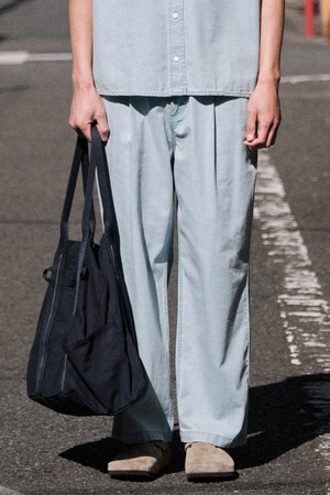 [DIEMS by STCO]젠더리스_원턱 데님 밴딩 팬츠_블루 (와이드핏)_LDMWB03WSL