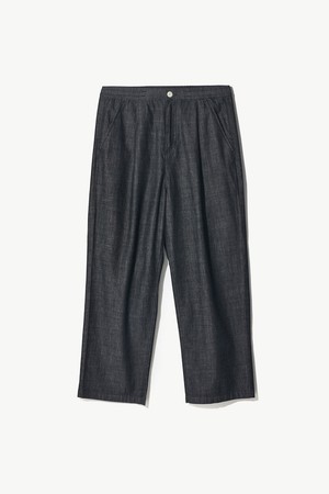 [DIEMS by STCO]젠더리스_원턱 데님 밴딩 팬츠_차콜 그레이 (와이드핏)_LDMWB02WSC