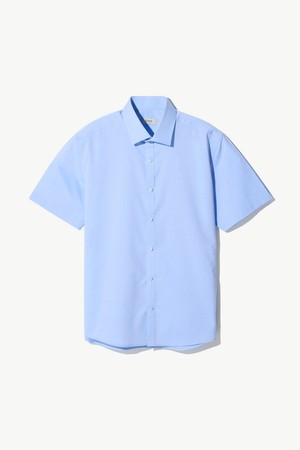 코튼 혼방 컴포트 반소매 셔츠_블루 (클래식핏)_SDSWB52CSL