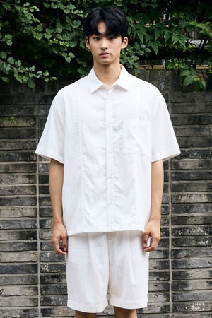 [DIEMS by STCO]플루이드 쿨&소프트 셔츠_아이보리 (오버핏)_LDSWB62OSI