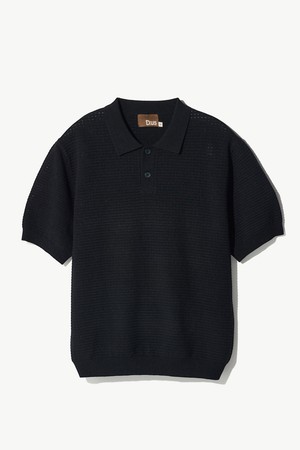 [DIEMS by STCO]펀칭 카라 클래식 니트_블랙 (클래식핏)_DKTWB62CSB