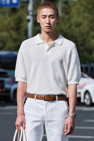[DIEMS by STCO]펀칭 카라 클래식 니트_아이보리 (클래식핏)_DKTWB61CSI