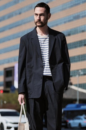 아웃포켓 나일론 셋업 자켓_네이비 (오버핏)_SEJWB71OSN