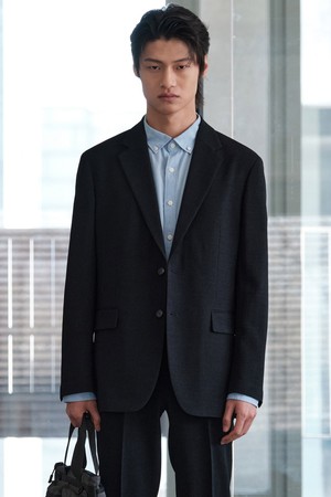 러프 텍스쳐 경량 썸머 셋업 자켓_네이비 (릴렉스핏)_SEJWB05NSN