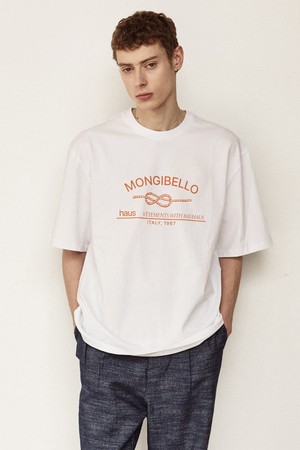 [HAUS by STCO]MONGIBELLO 프린팅 티셔츠_화이트_CTSWB11HSW