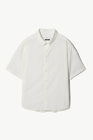 플렉시온 서커 반팔 셔츠_화이트 (이지핏)_DDSXB06ESI