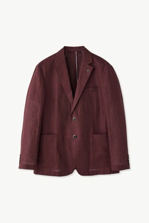 린넨 100% 프리미엄 자켓_와인 (클래식핏)_DJAXB11CSA