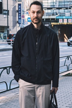 [DIEMS by STCO]쿨 라이트 스탠카라 블루종_블랙 (클래식핏)_DJPXB01CSB