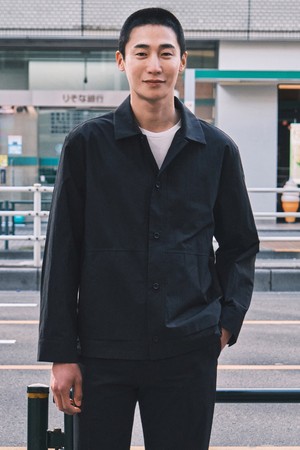 나일론 서커 점퍼_블랙 (세미오버핏)_SJPXB03NSB