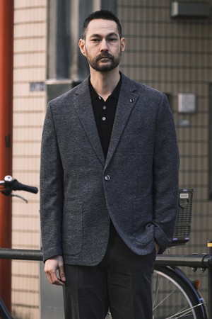 쿨 터치 투톤 자켓_차콜 그레이 (클래식핏)_DJAXB07CSC