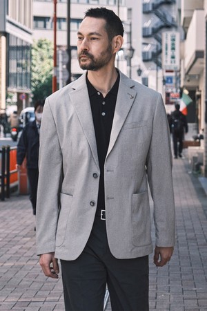 쿨 써커 체크 자켓_그레이 (클래식핏)_DJAXB06CCG