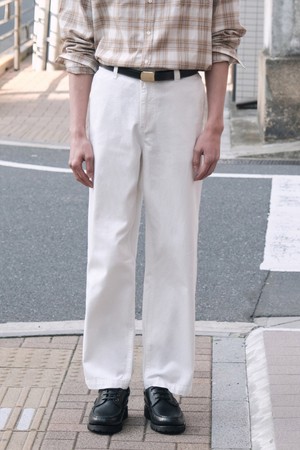 허리밴딩 라이트데님 팬츠_아이보리 (와이드핏)_LDMXB03WSI