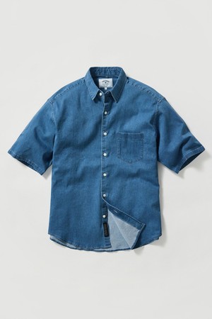 6.5oz 소프트 데님 반소매 셔츠_중청 (릴렉스핏)_JDSXB32OSL