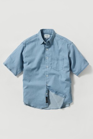 6.5oz 소프트 데님 반소매 셔츠 (릴렉스핏)_연청 _JDSXB31OSL