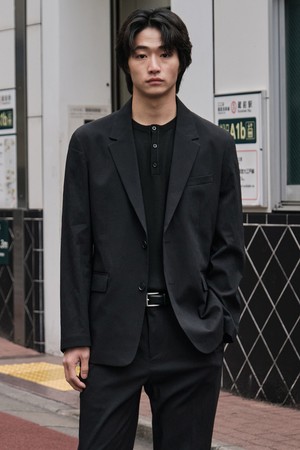 크리즈 이펙트 블레이저_블랙 (오버핏)_SEJXB33OSB