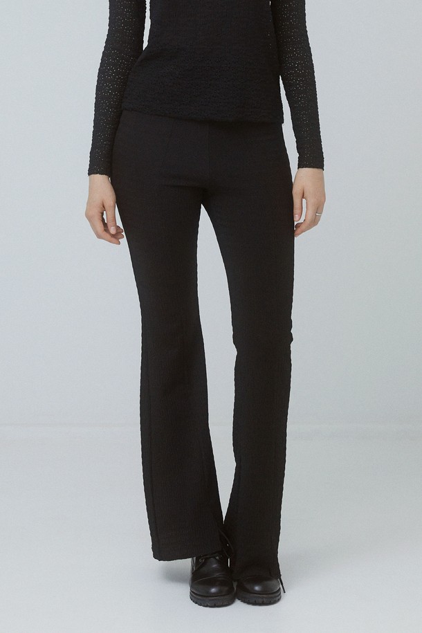 TI:BAEG - 롱/미디팬츠 - CREPE JERSEY SLIM PANTS BK 크레이프 저지 슬림팬츠 블랙