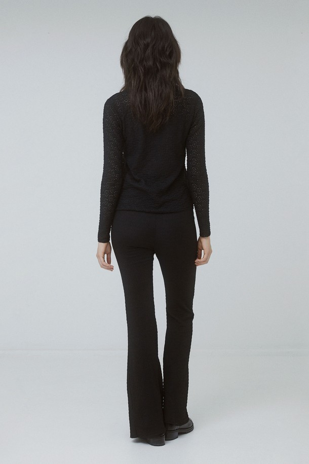 TI:BAEG - 롱/미디팬츠 - CREPE JERSEY SLIM PANTS BK 크레이프 저지 슬림팬츠 블랙