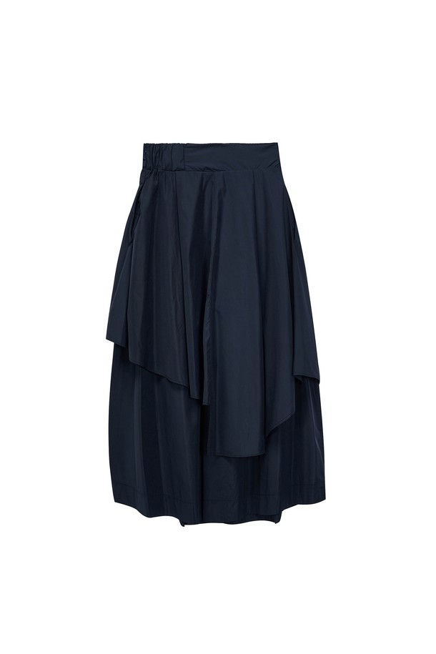 TI:BAEG - 롱/미디팬츠 - TAFFTA WIDE SKIRT PANTS NY 타프타 와이드 스커트 팬츠 네이비