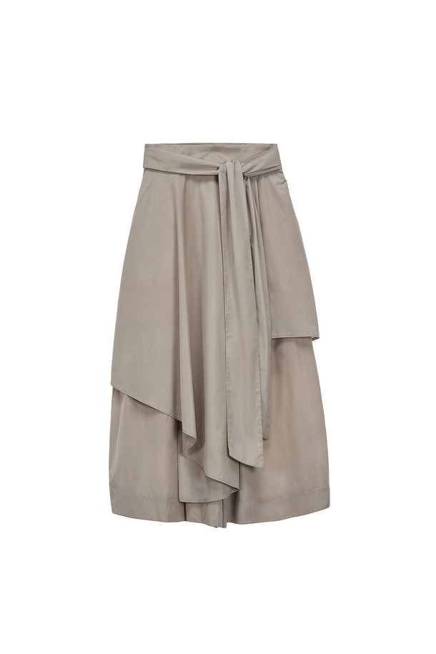 TI:BAEG - 롱/미디팬츠 - TAFFTA WIDE SKIRT PANTS BE 타프타 와이드 스커트 팬츠 베이지