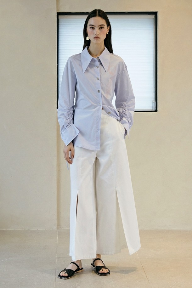 TI:BAEG - 롱/미디팬츠 - SLIT WIDE PANTS 슬릿 와이드 팬츠