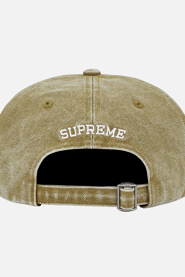 SUPREME - 모자 - 슈프림 피그먼트 캔버스 S 로고 6-패널 캡 SS23H117-OLIVE