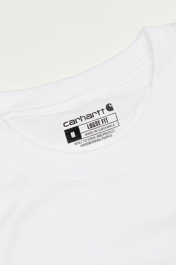 Carhartt - 긴팔티셔츠 - 칼하트 포켓 긴팔티 K126-WHT